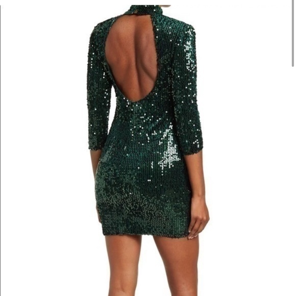 Donna Morgan Sequin open back Mini Dress - Picture 2 of 8